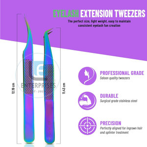 Pinces à extensions de cils en stock, livraison directe d'usine, pinces à extensions de cils les plus vendues - Product Image 5