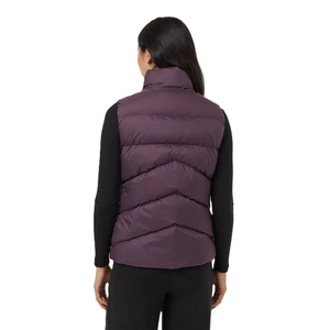 Chaleco Acolchado Morado Personalizado para Mujer, Cuello Alto, Cierre de Cremallera, Cortavientos, Prenda Exterior Informal sin Mangas, Fabricante OEM - Product Image 2