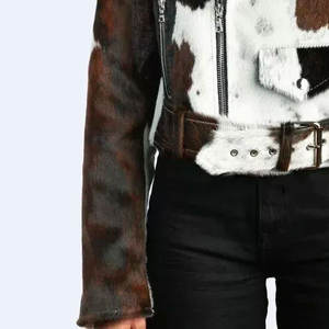 Veste en cuir de vachette pour femme de haute qualité, style décontracté, mode hiver, design personnalisé, vente chaude, vestes en cuir de vachette pour femme - Product Image 6