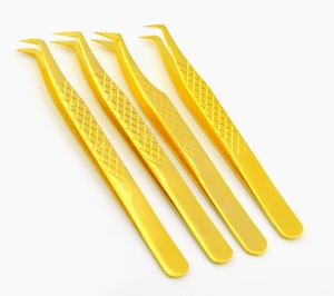 Ensemble de pinces de précision professionnelles en acier inoxydable rose avec pointe lisse, poignée antidérapante durable pour l'extension des cils - Product Image 5