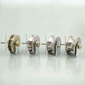 Sistema de Ruedas Moderno de Acero Inoxidable Pulido, Duradero, Deslizamiento Suave para Puertas, Ventanas, Garajes, Villas y Apartamentos - Product Image 5