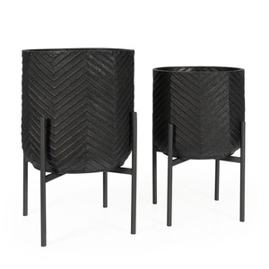 Pot de fleurs en métal durable pour jardin intérieur/extérieur, balcon, terrasse, décoration de la maison et approvisionnement pour le commerce international - Product Image 3