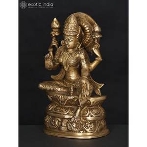 8 \ "รูปปั้นทองเหลืองสี่อาวุธของเทพธิดารูปปั้นพระลักษมีอวยพร - Product Image 4