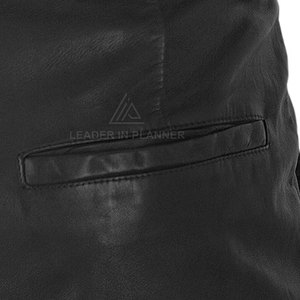 Pantalon en cuir pour homme sur mesure à prix de gros avec logo personnalisé, design unique, pantalon en cuir délavé pour homme - Product Image 6
