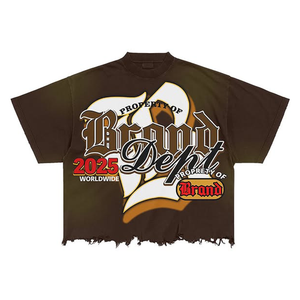 เสื้อยืดแขนยาวผ้าฝ้ายหนานุ่มลายปะติดปะต่อสองชั้น พิมพ์ลายซิลค์สกรีนทรงโอเวอร์ไซส์ สไตล์ทางการสำหรับผู้ชาย - Product Image 1