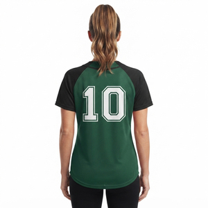 Chemise de baseball boutonnée pour femme, chemise de baseball respirante 100% polyester, maillots de baseball boutonnés pour femme - Product Image 2