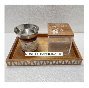 ถาดเสิร์ฟทรงเปลือกหอยมุกรูปสี่เหลี่ยมผืนผ้าสุดสร้างสรรค์พร้อมที่วางชาม1ชิ้นถาดรองแก้วอะคริลิกถาดเสิร์ฟ - Product Image 6