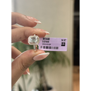 Exclusive Emerald Cut Lab Created Diamond Halo Vintage <b>Ring</b> 1.90 Carat EF VVS VS Solid Gold <b>Fine</b> Jewelry Romantic Gift - Product Image 3