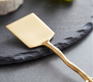 Gold Leaf Design <b>Cheese</b> <b>Knife</b> <b>Set</b> Stainless Steel Elegant Serving Tools Perfect For Luxury Dining Weddings And Table Decor - Product Image 2