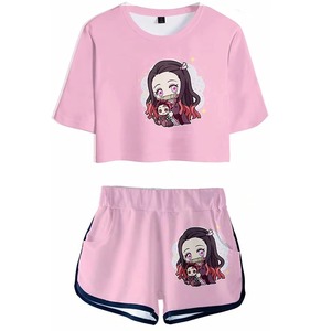 Ensemble 2 pièces décontracté pour femme : T-shirt court imprimé et short – Tenue d'été - Product Image 5