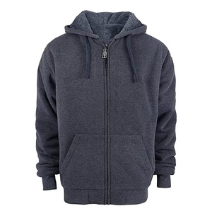 Sudaderas de lana con cremallera de gran tamaño para hombre de alta calidad, Sudadera con capucha teñida Lisa bordada para diseño en blanco de invierno - Product Image 1