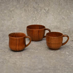 Taza de Té de Madera de Mango Hecha a Mano, Taza de Café, Jarras de Cerveza de Madera para Beber Té, Café, Vino, Cerveza, Taza de Madera con Asa - Product Image 2