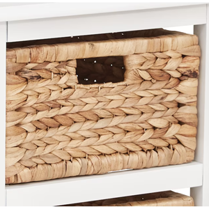 Wholesale White Water Hyacinth Cabinet <b>Wardrobe</b>, Wooden Frame With Water Hyacinth <b>Basket</b> Sets Home Furniture From Vietnam - Product Image 5