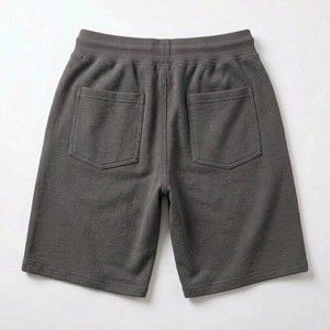 Pantalones Cortos Deportivos de Felpa para Hombre, Color Gris Carbón, Cintura Elástica con Cordón, Casuales, para Verano, Gimnasio, Entrenamiento - Product Image 2