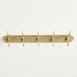 Porte-manteaux mural en bois naturel et métal noir à six crochets pour vêtements, manteaux et chapeaux – Prix de gros direct usine - Product Image 5