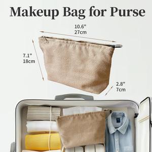 Bolsa de Maquillaje de Yute Natural Hecha a Mano, Bolsa de Cosméticos Ecológica - Product Image 4