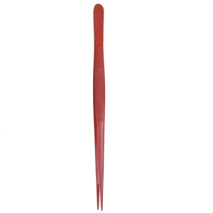 Pince de chef rouge Altomme Instruments, professionnelle, en acier inoxydable, résistante au lave-vaisselle, fine et droite, pour la présentation culinaire des aliments - Product Image 6