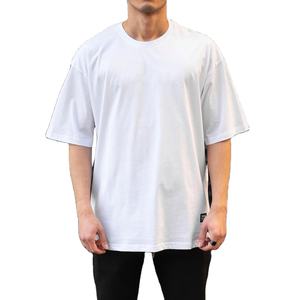 2024 venta al por mayor de gran tamaño gota hombro camiseta para hombre en blanco peso pesado algodón camiseta impresión personalizada hombres camisetas - Product Image 1