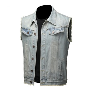 <b>Mens</b> Vintage Washed Biker <b>Denim</b> <b>Vest</b> Sleeveless Jacket Heavy Cotton Club Style Waistcoat <b>For</b> Bike Riders <b>Denim</b> <b>Vests</b> - Product Image 1
