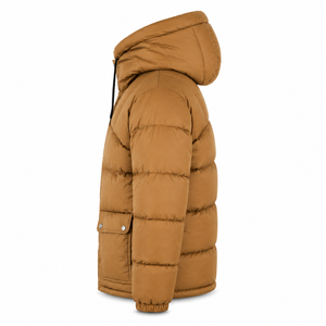 Chaqueta Acolchada con Capucha al por Mayor, Resistente al Agua, con Exterior de Nailon, Relleno Acolchado, Bolsillos Grandes con Solapa, Ropa de Invierno Premium - Product Image 2