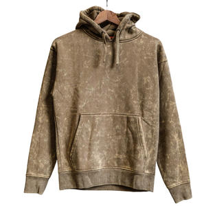 Sweat à capuche délavé style urbain personnalisable en coton – Pullover délavé pour usage avec logo – Vêtement streetwear - Product Image 1