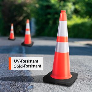 Conos de Tráfico CITICITY de 28 Pulgadas, Color Naranja, Resistentes, Estructuralmente Estables, Ideales para el Control de Tráfico Vial - Product Image 3