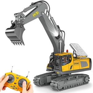 Jouets d'excavatrice télécommandés 1:20 pour garçons, rotation à 680 degrés, véhicules de construction avec pelle en métal, lumières, sons - Product Image 1