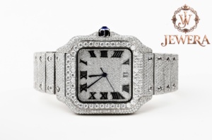 Premium Quality Mens Hip Hop Moissanite Diamond Watch Luxury Full Stone Wristwatch for Wedding Engagement Celebrity Style - Product Image 6