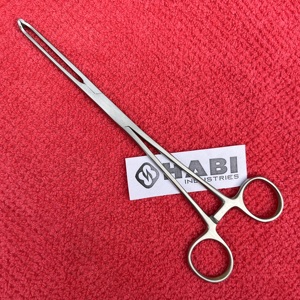 Pinzas Curvas de Acero Inoxidable para Uso Uterino, Pinza Quirúrgica, Instrumento Médico de Ginecología, Fabricante OEM Habi Industries - Product Image 6