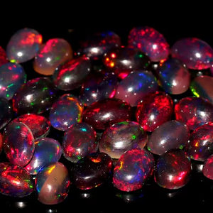 Red Fire Ethiopian <b>Opal</b> Cabochon 6x4mm Oval Loose Gemstone Natural <b>Opal</b> October Birthstone Jewelry Making Wholesale - Product Image 1