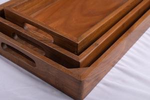 Plateau à bijoux en bois naturel fait main, design moderne et luxueux, compatible lave-vaisselle, pour le rangement du café, du thé, des collations, de la nourriture, sur la table à manger - Product Image 5