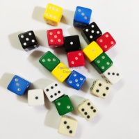 Dés de jeu carrés en bois d'ivoire et pierre naturelle, avec points noirs nacrés scintillants, toutes couleurs, personnalisables, avec sac d'emballage inclus