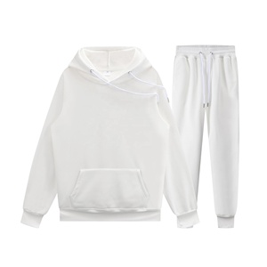 Ensemble de survêtement en molleton pour femmes de haute qualité, automne-hiver, 2 pièces, à capuche, respirant, manches longues - Product Image 1