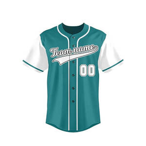 Camiseta de Softbol Clásica Sublimada Personalizada con Frente Sólido, Malla Transpirable, 100% Poliéster de Secado Rápido, Cierre de Botones, para Adultos, Doble Costura - Product Image 2