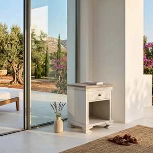 Elish Handcrafted Wooden <b>Bedside</b> Table Clean-Line Minimalist Natural Finish Nightstand for Bedroom and Apartment Living - Product Image 3