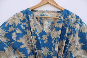 Vestido Kaftán Informal de Verano con Estampado Floral Tropical, sin Mangas, de Algodón, para Mujer, Ropa de Playa, Ropa de Estar por Casa, Textil Naaz - Product Image 3