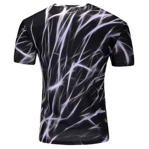 <b>Men's</b> Sublimation Printed T-<b>Shirt</b> Short Sleeve O-Neck Quick Dry <b>Slim</b> <b>Fit</b> Sporty Solid Pattern Polyester Knitted T <b>Shirts</b> - Product Image 2