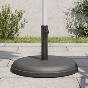 Base para Sombrilla de Plástico Gris Oscuro con Tubo de Hierro, 55.1 lb, Sombrillas y Bases para Patio - Product Image 1