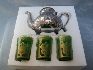 กาน้ำชาโมร็อกโกพร้อมแก้วโมร็อกโก - Product Image 6