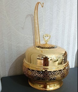Handcrafted Brass <b>Buffet</b> <b>Server</b> with Lid and Stand, Elegant Chafing Dish for Wedding and Hotel Home Restaurant Service - Product Image 3