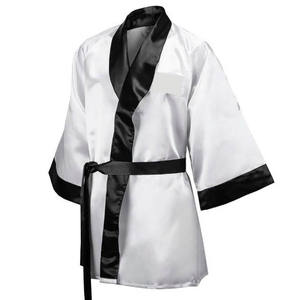 Professional Satin <b>Boxing</b> <b>Robe</b> Customized Embroidery Sublimation Gym <b>Boxing</b> Karate Walkout Wear - Product Image 2