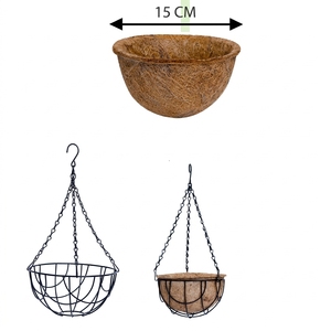Paniers suspendus en fibre de coco, 100% naturels, ronds, en fibre de coco pour plantes - Product Image 4