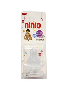 Tetina Anti-Cólicos de Cuello Ancho Niñio para Biberones de 250 ml: Biberón de PP Virgen Duradero con Cuerpo Curvo para una Lactancia Saludable y Segura - Product Image 1