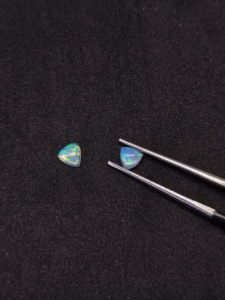 Natural Ethiopian Rainbow Opal 4MM Trillion Cut Best Quality Gemstone for Jewelry Making - Product Image 1