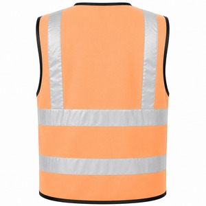Latest Safety Vest Reflective Strips Multi Pocket Zipper Closure Breathable <b>Mesh</b> Fabric Workwear Wholesale Bulk Order - Product Image 4