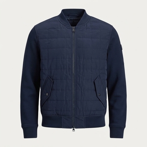 Chaqueta Bomber Acolchada para Hombre al por Mayor, Cierre de Cremallera, Cuello Alto, Bolsillos, Estilo Casual, Ropa de Otoño, Chaqueta de la Mejor Calidad - Product Image 1