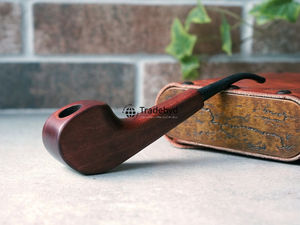 Pipa de Tabaco de Madera de Lujo Hecha a Mano, Madera Natural, Técnica de Lacado Ecológica Moderna, Herramienta para Fumar, Pieza de Colección - Product Image 3