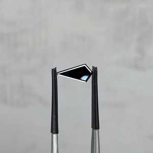 Diamant de laboratoire noir 0,55 CT, 9,61 x 4,81 mm, taille Kite, diamant de laboratoire cultivé, diamant de laboratoire de couleur fantaisie pour bague de fiançailles - Product Image 2