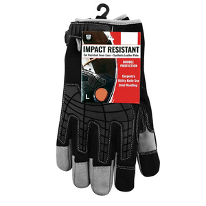Premium <b>Synthetic</b> <b>Leather</b> Amara Palm Aramid Fiber Inner Liner Hot Rod Style Performance Mechanics Safety Gloves - Product Image 6