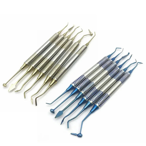 Kit de instrumentos dentales con recubrimiento de plasma azul para limpieza bucal, raspador dental con recubrimiento de plasma azul. - Product Image 2